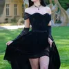 Casual klänningar viktoriansk gotisk lolita klänning vintage flicka söt spets rose elegant prinsessa semesterfest kvinnor mörk halloween