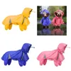 Abbigliamento per cani Abbigliamento antipioggia Cappotto antipioggia impermeabile a 4 gambe Abbigliamento per animali domestici per quattro stagioni Impermeabili da passeggio all'aperto con striscia riflettente Y5GB