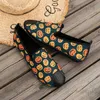 Geklede schoenen Platte schoenen Mode Halloween-print Mocassins Damesschoenen 2023 Nieuwe Loafers met ronde neus Kleurblok Casual minimalistische canvas schoenen T231025