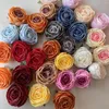 Decorative Flowers 10Pcs Simulation Round Rose Head Artificial Diy Flower Wall Wedding Event Decor Home Fake Po Studio Props