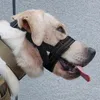 犬の首輪柔らかい銃口不要な噛む犬の口の銃口を防ぐナイトホームアウトドア演奏のための反射的な大規模なトレーニング用品