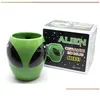 Tazze Tazza aliena 3D Tazza in ceramica Cartone animato Novità Fresco Misterioso A forma di UFO Cospicuo Caffè Tè Natale Compleanno Festa Bomboniera 400 ml Dhgk9