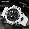 Wristwatches SANDA Men Sports Watches G Style Black Wrist Watch LED Digital 50M Waterproof For S Shock Male Clock Relogio Masculino 231025