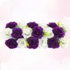 Dekorativa blommor 200 cm Artificial Silk Rose Hanging Wall for Home Decoration Rattan Flower Mat Garland Romantic Wedding Party Decor 4pc