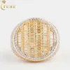 Bague Homme Gioielleria Raffinata Placcato Oro 18k Argento Sterling 925 Vvs Moissanite Diamante Iced Out Anello Hip Hop Vintage per Uomo