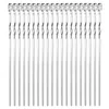 Tools 20Pcs BBQ Kabob Skewer Flat Twisted Reusable Stainless Steel Barbecue Sticks Forks Set Long Handle Skewers