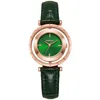 Armbanduhren Damenuhr mit drehbarem Zifferblatt, einfache Quarz-Lederuhren, Mädchen-Damen-Geschenk, lässige Uhr, Zegarek Damski