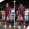 Tute da uomo Abbigliamento da palestra MMA Compressione Abbigliamento sportivo Calzamaglia da corsa da uomo Rashgarda Camicia a maniche lunghe Fondo gamba Jogger Q231025