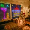 Décorations de Noël Programmable Smart Bluetooth LED Rideau de fenêtre String Light RGBIC Dream Color Fairy Lights pour la décoration de la chambre de mariage 231025