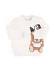 Luxe hoodie voor baby Beer Doll Patroon Print kindertrui Maat 90-130 ronde hals kindertrui Okt20