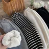 kids pants Children's cotton pant clothing plush winter girls and boys striped gray black white autumn 80-140