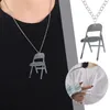 Chains Flat Folding Chair Collarbone Chain Niche Design Advanced Funny Necklace Fashionable Paired Clothing Personality Originalit F0A0