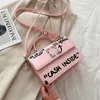 Czarna torba crossbody luksus portferzy projektanci małe torby graffiti skóra hurtowa moda kwadrat messenger 2024 torebki ramię designerka torebka