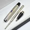 Bohemies Mini stylo à bille de haute qualité en résine noire et en métal Design fournitures scolaires de bureau écriture stylos à bille lisses avec numéro de série en diamant