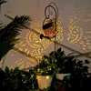 Trädgårdsdekorationer Solar LED -vattning kan lampa trädgårdsdekoration utomhus ornament för gård trädgård uteplats solen fairy ljus sträng dekorativa lampor 231025