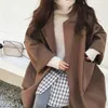 Casaco de lã feminino mistura outono e inverno engrossado grande versão coreana casaco de lã feminino solto médio longo vestido feminino 231024