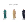 Abiti etnici da uomo abiti lunghi abiti da sonno pigiama notturno di colore musulmano solido colore saudita jubba kaftan arabo abaya thobe abito abito