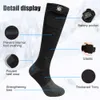 Chaussettes chauffantes SNOW DEER Chaussette d'hiver Batterie rechargeable Thermique Hommes Femmes Ski Sports Warmer Foot