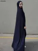 Ethnische Kleidung Siskakia Türkische Frauen Abaya Marokkanisches Bindalli Traditionelles Hijabs-Kleid Fledermausärmel Übergroße muslimische Ramadan-Robe