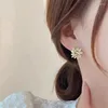Boucles d'oreilles mode coréenne opale fleur breloque boucle d'oreille pour les femmes fête élégant bijoux cadeau Pendientes accessoires E418
