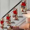 Decorazioni natalizie Ghirlanda di Natale Ciondoli Ornamento Ghirlanda di Natale senza/con luce Decorazione per porte e finestre per la casa Articoli per feste 231025