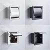 Toilet Paper Holders Rozin Waterproof Toilet Paper Holder Stainless Steel Wall Mounted Concealed Black Bathroom Roll Tissue Paper Rack 231025