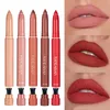 Lippotloden 2 in 1 lip voering waterdichte matte lippenstift potlood make -up lip tint sexy rode contour langdurige hydraterende lipliner cosmetica 231024