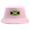 Береты Панама с флагом Ямайки, унисекс, для взрослых, повседневная двусторонняя рыбацкая кепка для мужчин и женщин, уличная защита от солнца, хлопковая Панама Боб