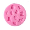 Moldes de cozimento 1 pcs chá de bebê silicone fondant bolo molde chocolate decoração molde d416