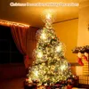 Decorações de Natal Luzes de Fogo de Artifício 4Pack Outdoor Pendurado Bateria Operado 180 LED Explosão Estrela Fio de Cobre Luz de Fada Decorações de Natal 2024 231025