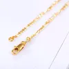 Chains 5pcs 2MM Slim Women/Men Gold Color Figaro Chain Necklace 16" - 30" Factory Jewelry 18 K Stamp Feast And Party Costume