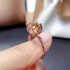 Kobiety biżuteria ślubna pierścionek cyrkon Diamond Flower Kształt Rose Gold Ring Girlfriend Party Birthday Prezent Regulowany