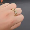 Anello in argento 925 con gioielli di moda personalizzati Hiphop con anello con diamanti Moissanite Vvs Anello con chicco di caffè placcato oro Anello ghiacciato cubano da uomo