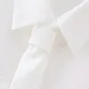 Женские блузки 2023, белая рубашка, женская завязка на пуговицах, свободная элегантная и молодежная женская осенняя блузка с длинным рукавом