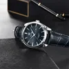 ساعة معصم Benyar Design Top Brand Luxury Watch Mens Quartz Fashion Simple Moistureproof Business Leather Watch 231025