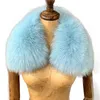 Scarves Fur Collar Winter Real Fur Scarf For Coat Short Scarves Natural Fur Scarf for Women Genuine Square Collar Short Muffler 231025