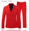 Costumes pour hommes Blazers Dernière conception 6 couleurs hommes mariage smokings marié smokings hommes d'affaires dîner bal blazer 2 pièces costume (veste + pantalon) Q231025