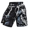 Shorts masculinos MMA Training Grappling 4-way Stretch Sublimation Printing Design Mens Compression Short