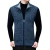 Gilets pour hommes Épais Slim Fit Résistant au froid Poches pour hommes Doublure en polaire Cardigan de couleur unie Vêtements d'extérieur Gilet en tricot pour l'extérieur