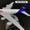 Modello di aereo 1.400 Modello di aereo in metallo Replica FEDEX A380 Scala di aeroplano Decorazione artistica in miniatura Diecast Aviation Giocattolo da collezione Regalo 231024