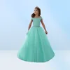 Flickor Pageant Dresses Off the Shoulder Long Princess Birthday Ball Gowns Kids Prom Dress 2020 Tulle4330098