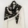 Sjaals 110 110 cm Gedrukt Zijden Vierkante Sjaal Vrouwen Moslim Hijaabs Hoofddoek Wraps Bandana Vrouwelijke Uitlaat Foulard Femme Luxe Hoofdband