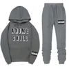 Survêtements pour hommes Anime Chill Japonais Survêtement Sweat Hommes Sweat À Capuche Pantalon De Survêtement Mode Jogger Ensemble Printemps Streetwear Jogging Su211c