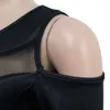 Clothing Summer Fashion Mesh Patchwork Cutout Shoulder One Sleeve Bodycon Midi Maxi Long Dress For Women Birthday