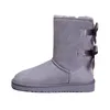 Nowy przybór Australia Winter Ultra Mini Platform Designer butów kostki Brown Brown ciepłe botki dla kobiety prawdziwe skórzane buty 36-43