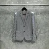 Ternos masculinos chegada listrado blazer primavera outono masculino casual elegante moda casacos botão para baixo design solto terno jaqueta