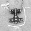 Pendant Necklaces Fashion Vintage Viking Skull Necklace Nordic Men's Stainless Steel Odin Amulet Teen Locomotive Jewelry Wholesale