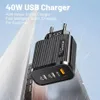 40W USB C -laddare Dual PD QC3.0 3.1A Snabb laddningstyp C Wall Charger Adapter för iPhone Samsung Xiaomi EU US Plug