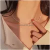 Anhänger Halsketten Funkelnde Schlüsselbeinkette Chokerhalskette Grüner Diamant Gypsophila Anhänger für Frauen Drop Lieferung Dhgarden OTW9F