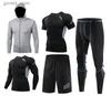 Tracksuits masculinos 2022 Sportswear Masculino Running Set Basquete Sutiã Apertado Terno Esportivo Fitness Apertado Terno Esportivo Running Training Track and Field Terno Q231025